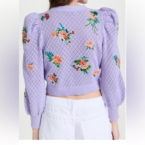 alice + olivia
Morita Floral Puff Sleeve Cardigan - Picture 2 of 16